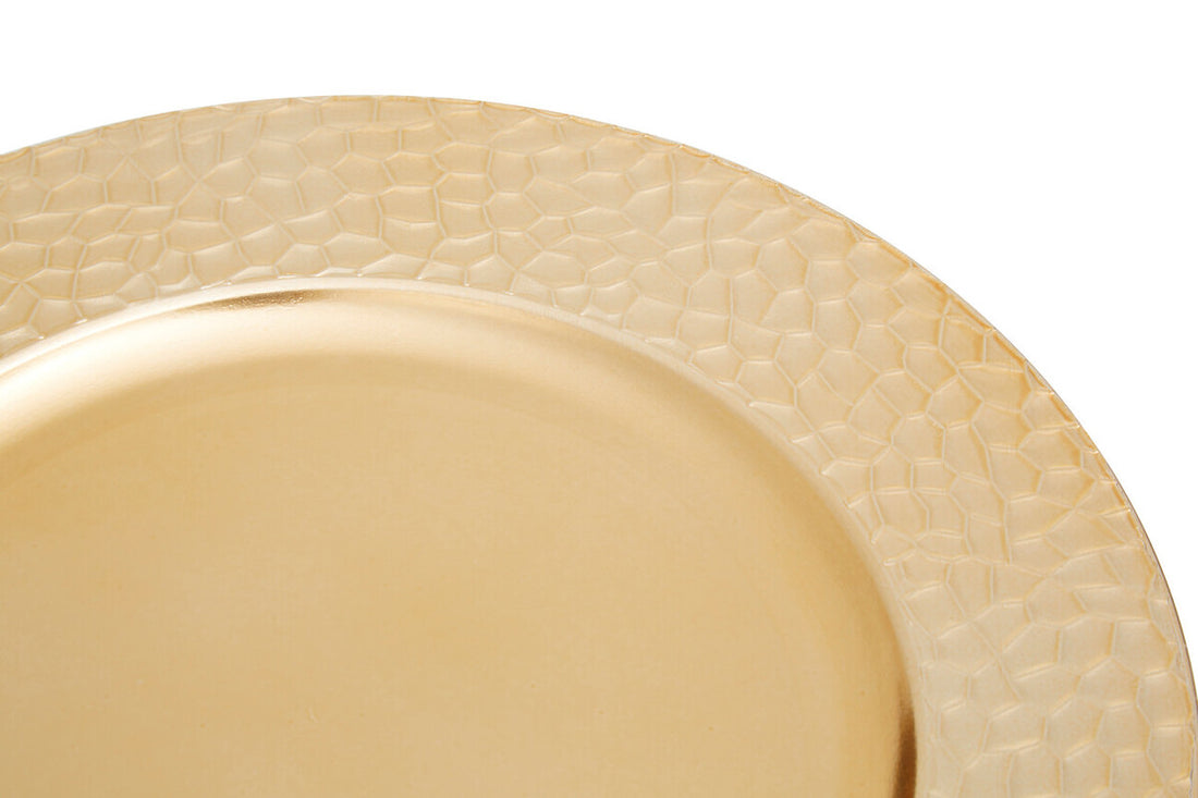 Dia Gold Finish Hammered Rim Charger Plate - Image 8