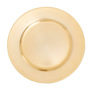Dia Gold Finish Flat Style Charger Plate