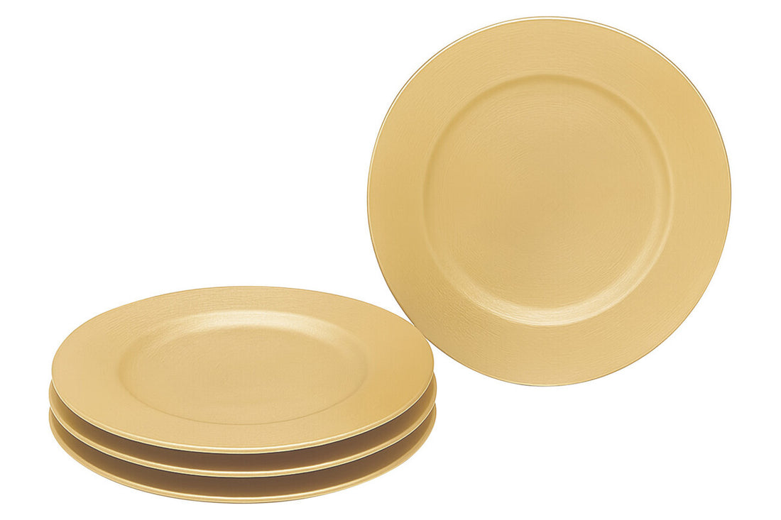Dia Gold Finish Flat Style Charger Plate