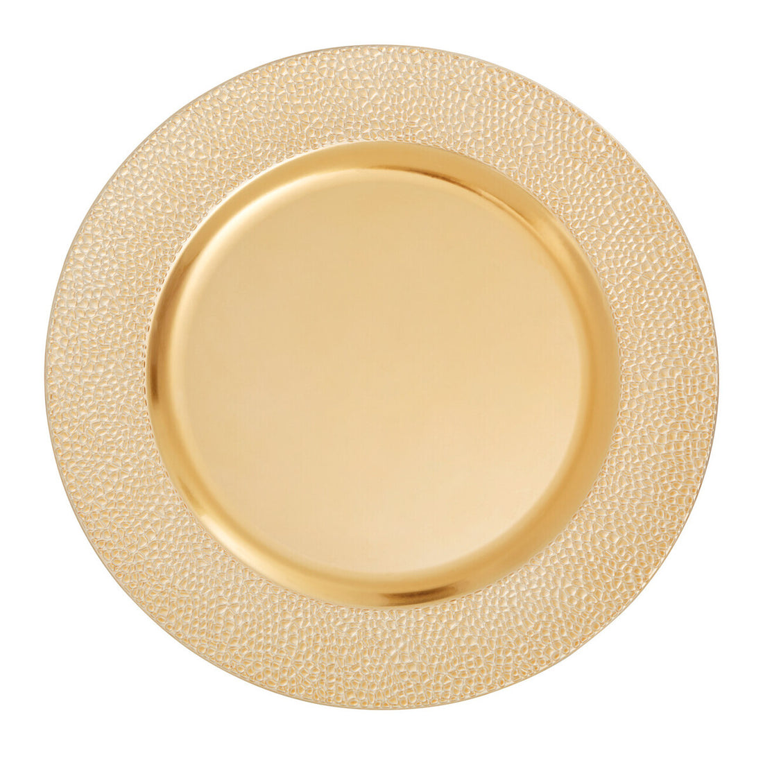 Dia Gold Finish Pebble Effect Charger Plate