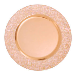 Dia Rose Gold Pebble Effect Charger Plate