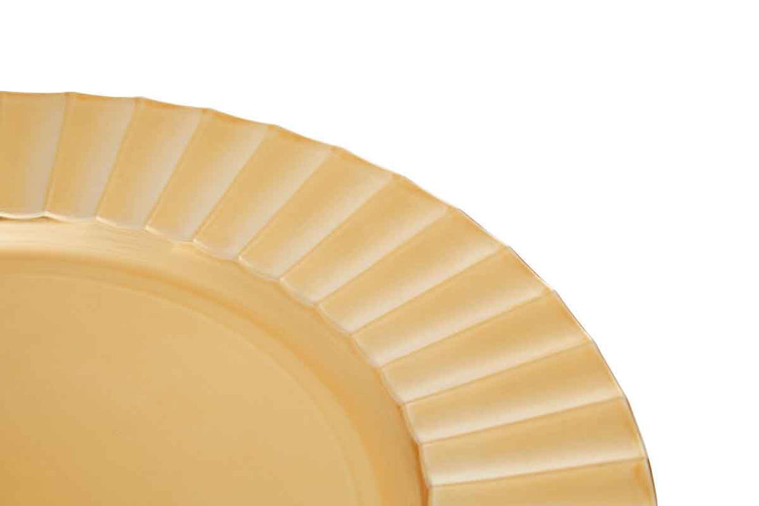 Dia Gold Finish Wave Rim Charger Plate