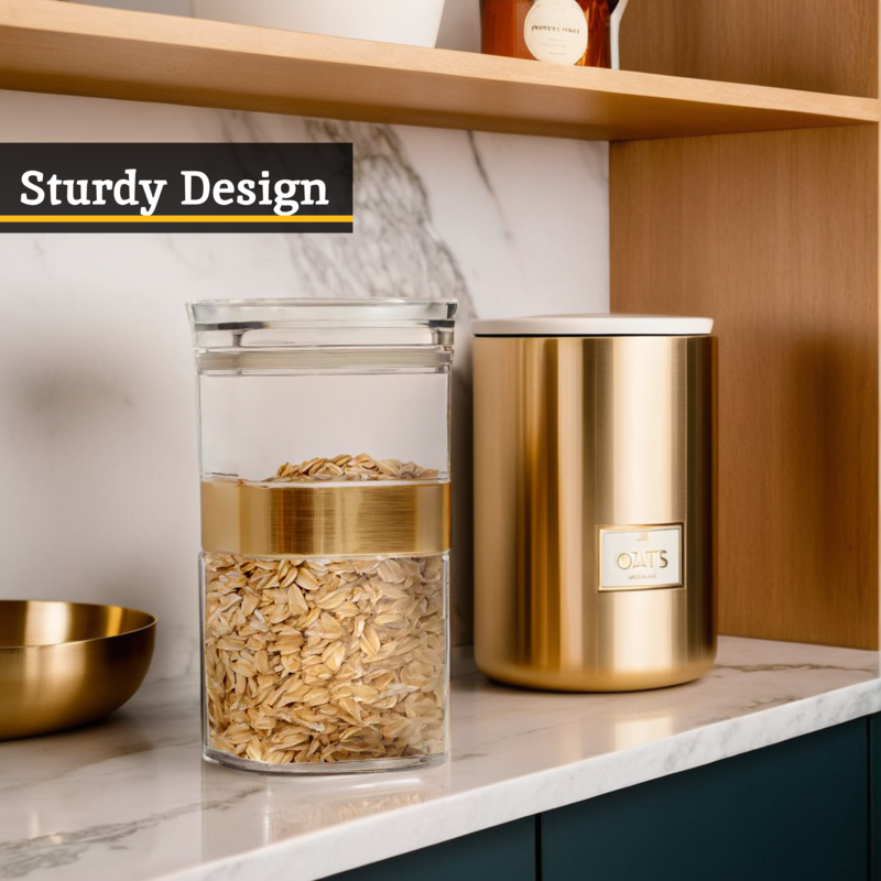 Gozo Square Storage Jar 1200Ml