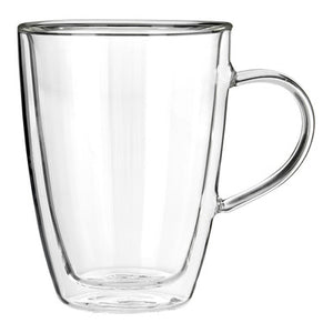 Amari Clear Borosilicate Glass 330ml Mug with Double Wall Design
