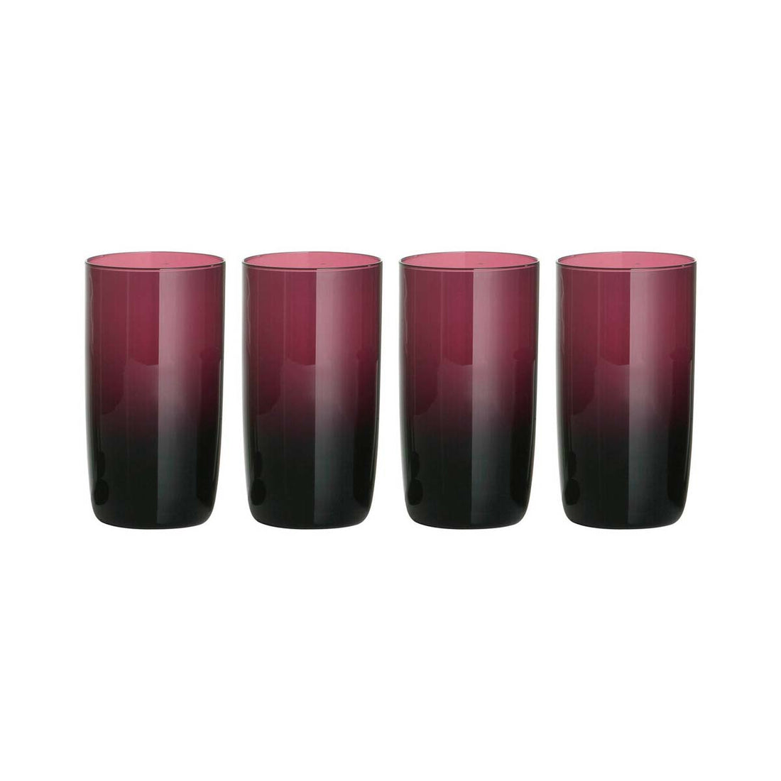 Set Of Four Purple Hi Ball Glasses