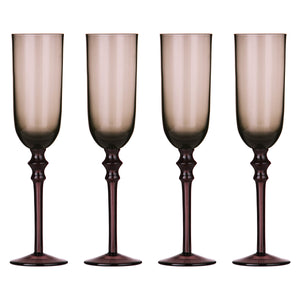Set of Four Purple Champagne Glasses | Tessa