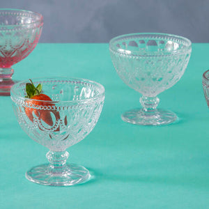 Set of Two Clear Glass Sundae Dishes | Fleur