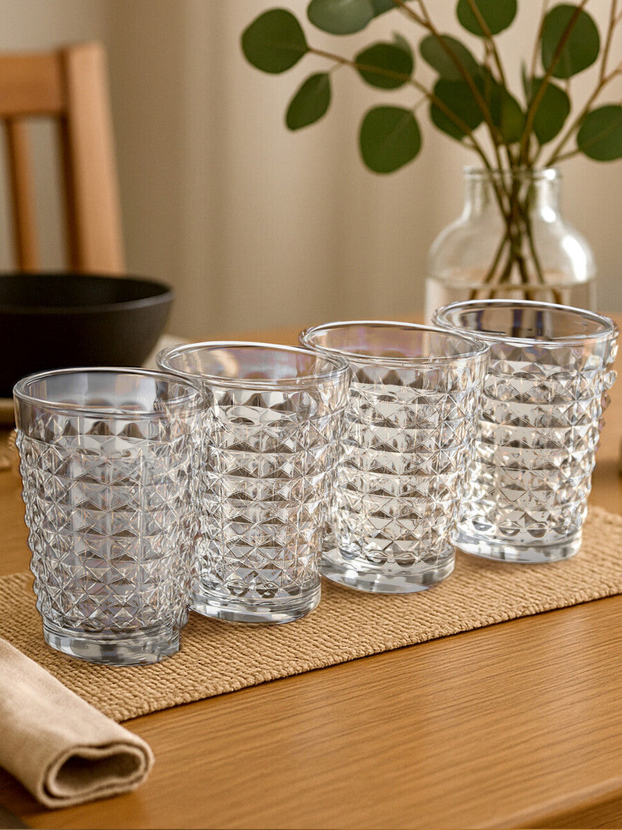 Set Of Four Pyramid Hi Ball Glasses