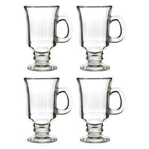 Euri Set of Four 240ml Clear Irish Coffee Glasses
