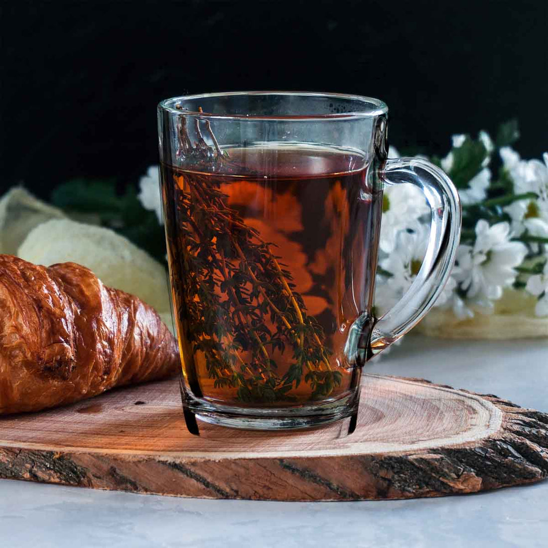 Euri Clear Tall Glass Mugs Set Of 4