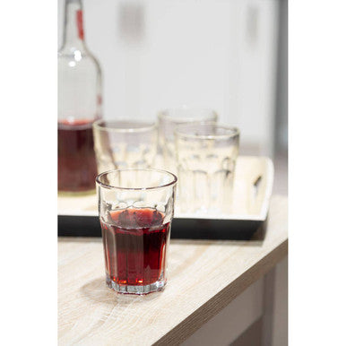 Euri Set Of 4 Luxor Clear Glass Tumblers   360Ml