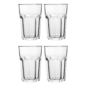Euri Set of Four Clear Glass Tumblers 500ml