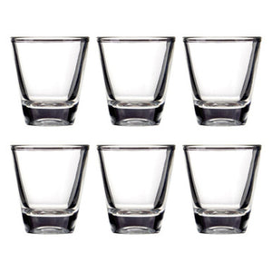 Euri Set Of 6 Clear Shot Glasses 25ml