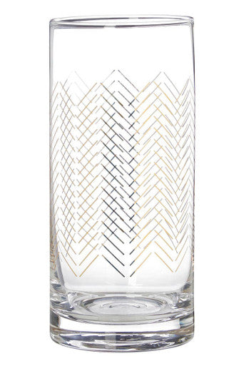 Set Of Four Jazz Highball Glasses