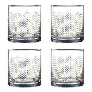Set Of Four Jazz Tumbler Glasses