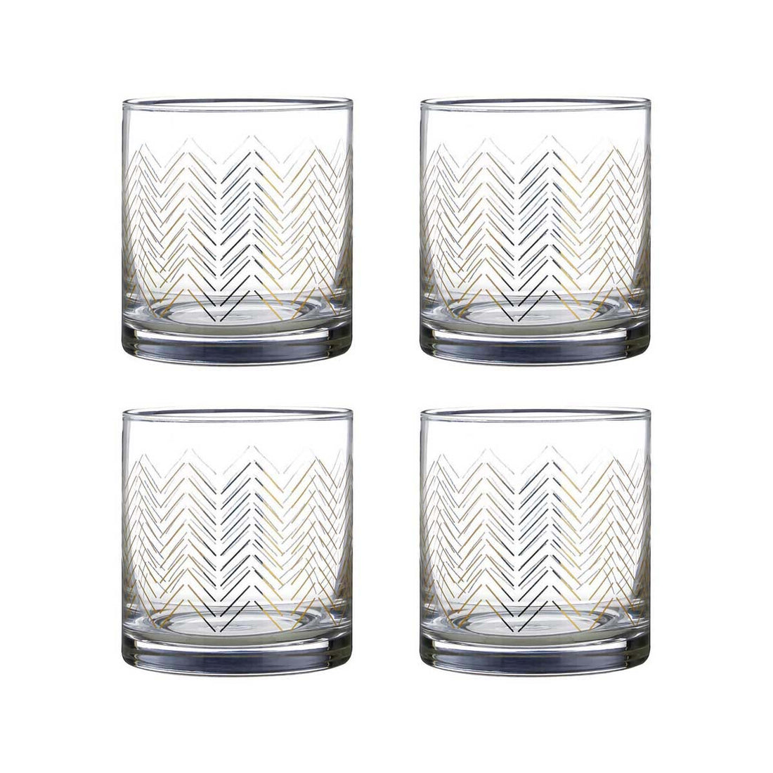 Set Of Four Jazz Tumbler Glasses