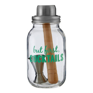 3 Piece But First Cocktails Jar | Ara