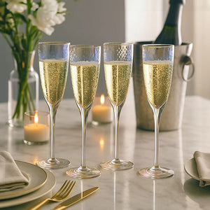 Set of 4 Lustre Champagne Glasses | Aurora