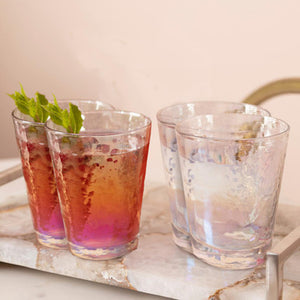Set of 4 Lustre Glass Tumblers | Aurora