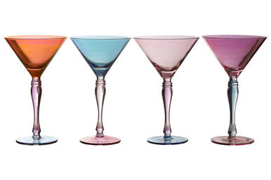 Aurora Set Of 4 Multicolour Cocktail Glasses