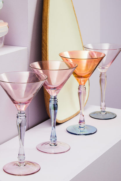 Aurora Set of 4 Multicolour Cocktail Glasses