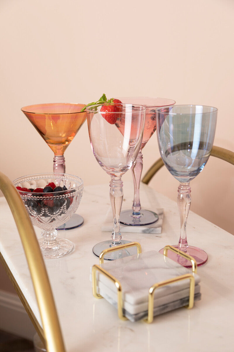 Aurora Set of 4 Multicolour Cocktail Glasses