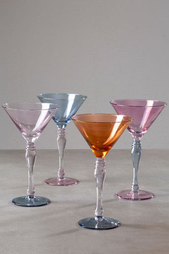 Aurora Set Of 4 Multicolour Cocktail Glasses
