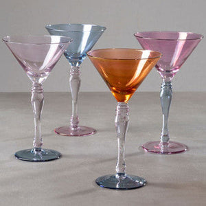Aurora Set Of 4 Multicolour Cocktail Glasses