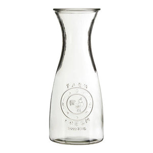Clear Glass Embossed Farm Fresh Design 1000Ml Carafe | Dayla