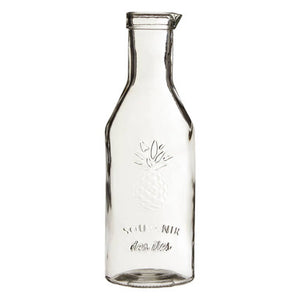 Clear Glass Embossed Pineapple Design 1000Ml Carafe | Dayla