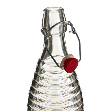 Dayla Clear Glass 1000ml Bottle With Clip Stopper