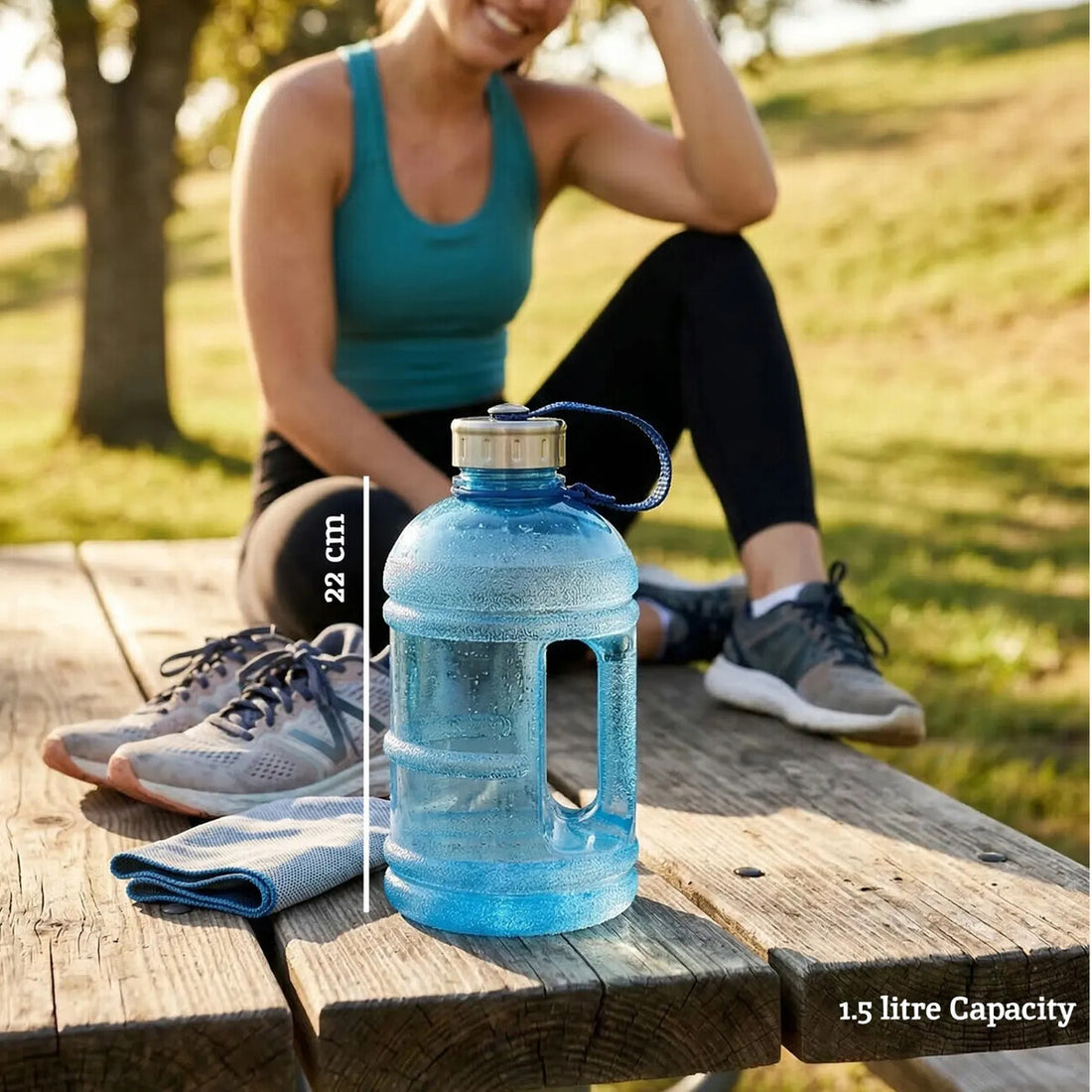 Olly Blue 1500Ml Sports Drinking Bottle