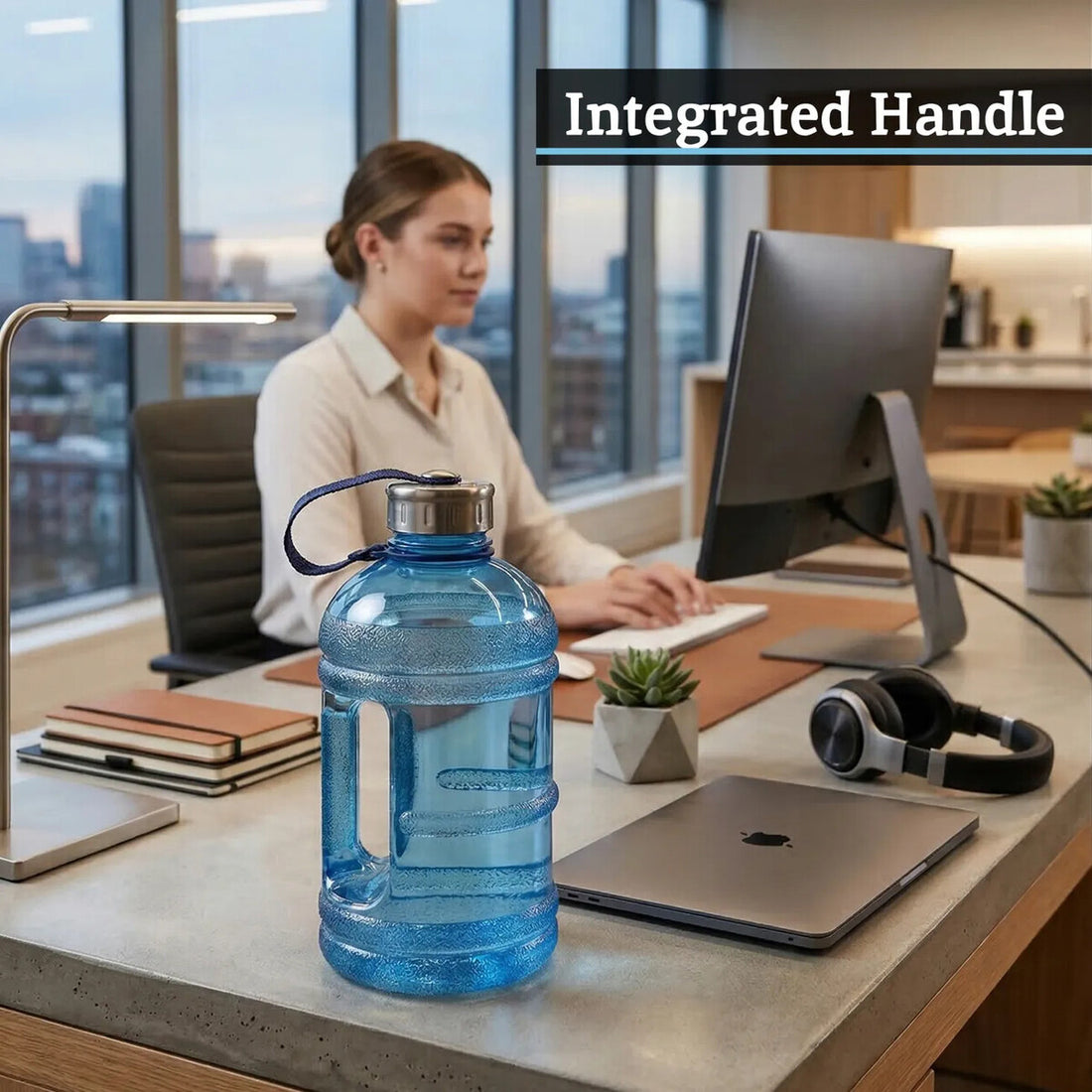 Olly Blue 1500Ml Sports Drinking Bottle