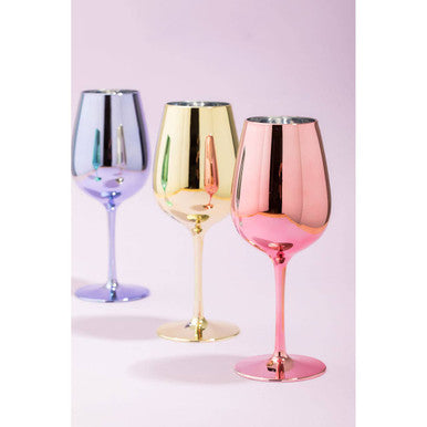 Mimo Set Of 4 Assorted Colours Wine Glasses