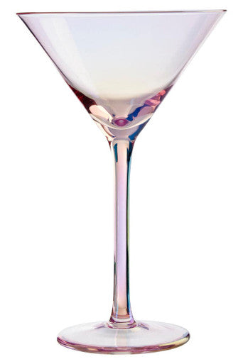 Frosted Deco Set of 2 Martini Glasses