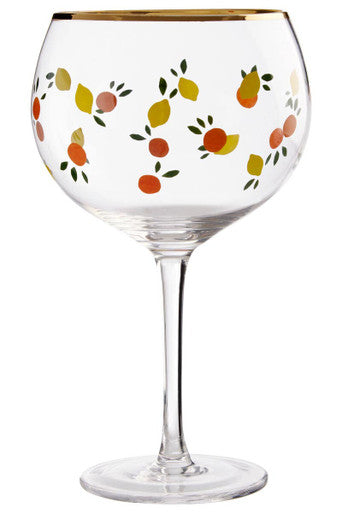 Mila Set Of 2 Colourful Design Gin Glasses