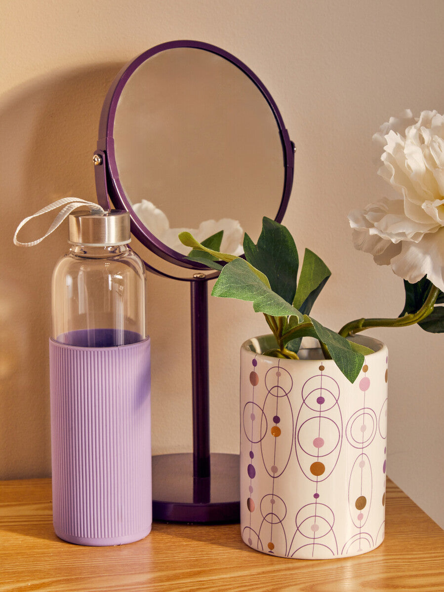 Mimo Glass Bottle With Purple Silicone Sleeve
