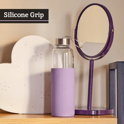 Mimo Glass Bottle With Purple Silicone Sleeve