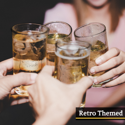 Dayla Embossed Glass Bottle Set With Four Glasses