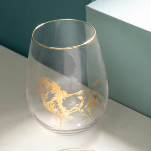 Nomi Gold Lion Curved Tumbler