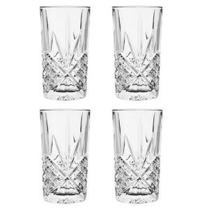 Beaufort Set Of 4 Crystal High Ball Glasses