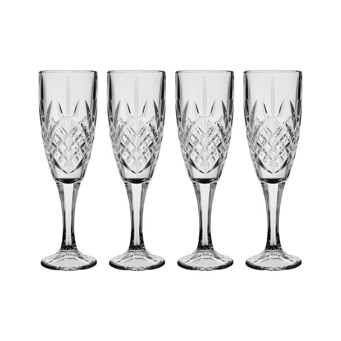 Beaufort Set of 4 Crystal  Champagne Glasses