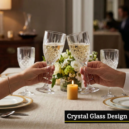 Beaufort Crystal Wine Glasses Set Of Four