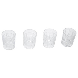 Auclair Set Of Four Check Glass Tumblers