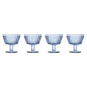 Set of 4 Blue Dessert Dishes | Juno