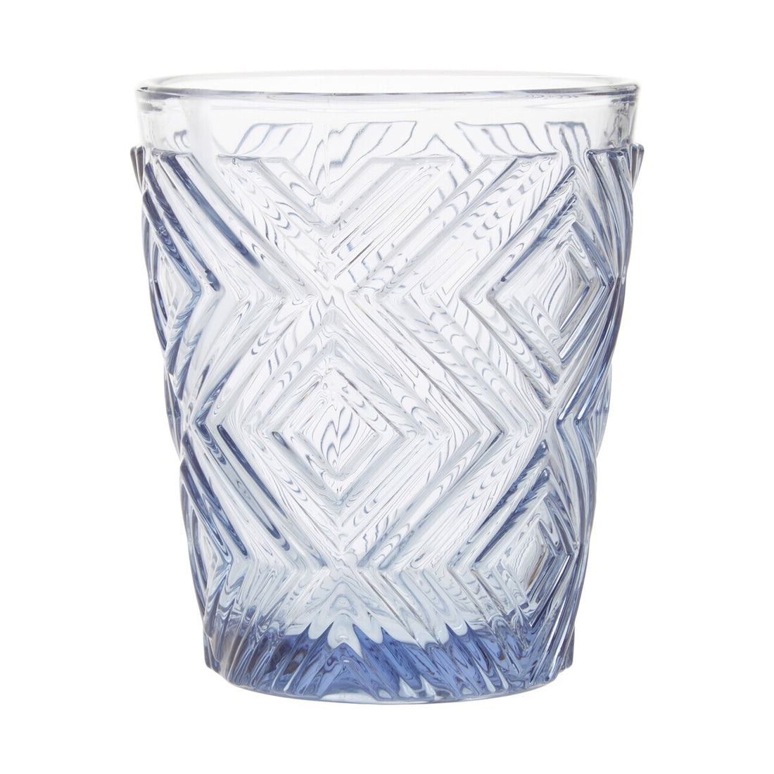 Fleur Set Of Four Embossed Blue Tumblers