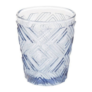 Fleur Set Of Four Embossed Blue Tumblers