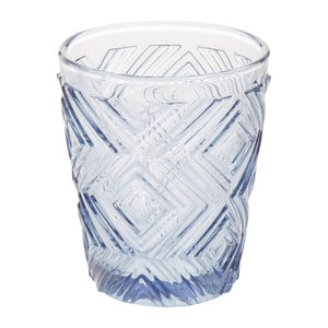 Fleur Set Of Four Embossed Blue Tumblers