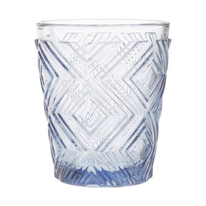 Fleur Set Of Four Embossed Blue Tumblers