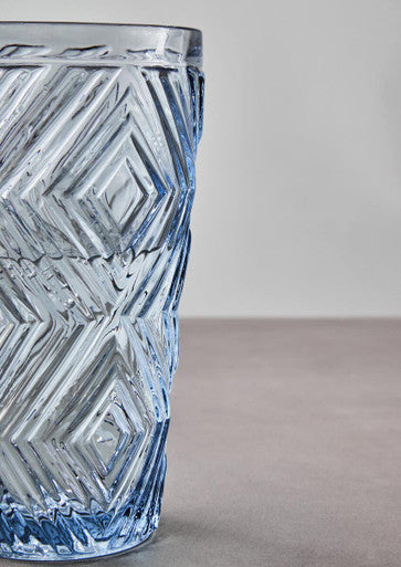 Fleur Set Of Four Blue Highball Glasses